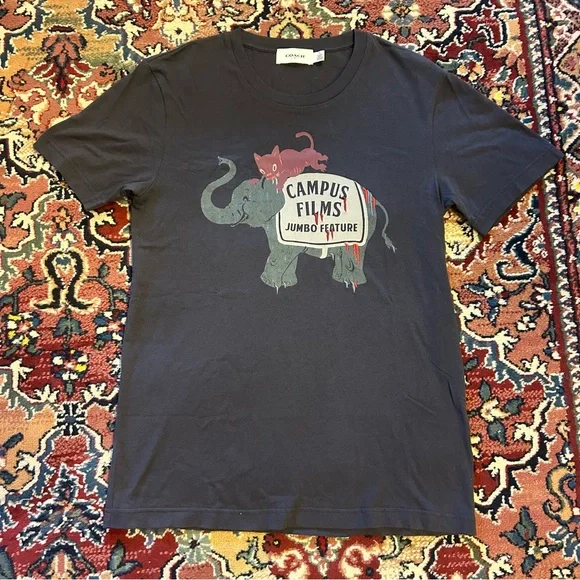 Coach 1941 x Gary Baseman Campus Films Elephant Graphic Tee T-Shirt HTF Small S - Picture 2 of 10